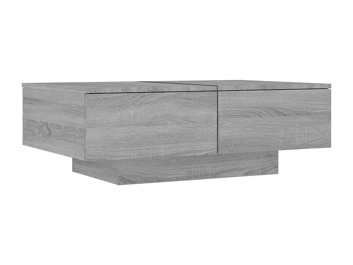 Table basse Sonoma gris 90x60x31 cm Bois d'ingénierie