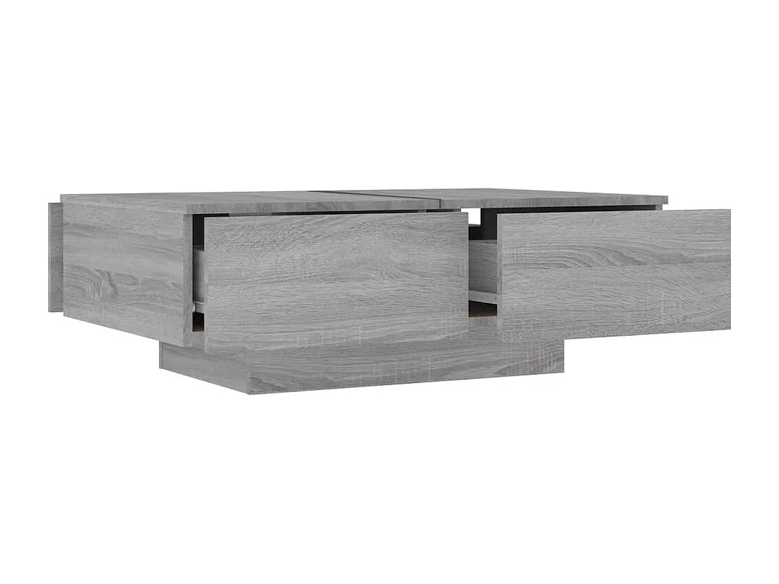 Table basse Sonoma gris 90x60x31 cm Bois d'ingénierie