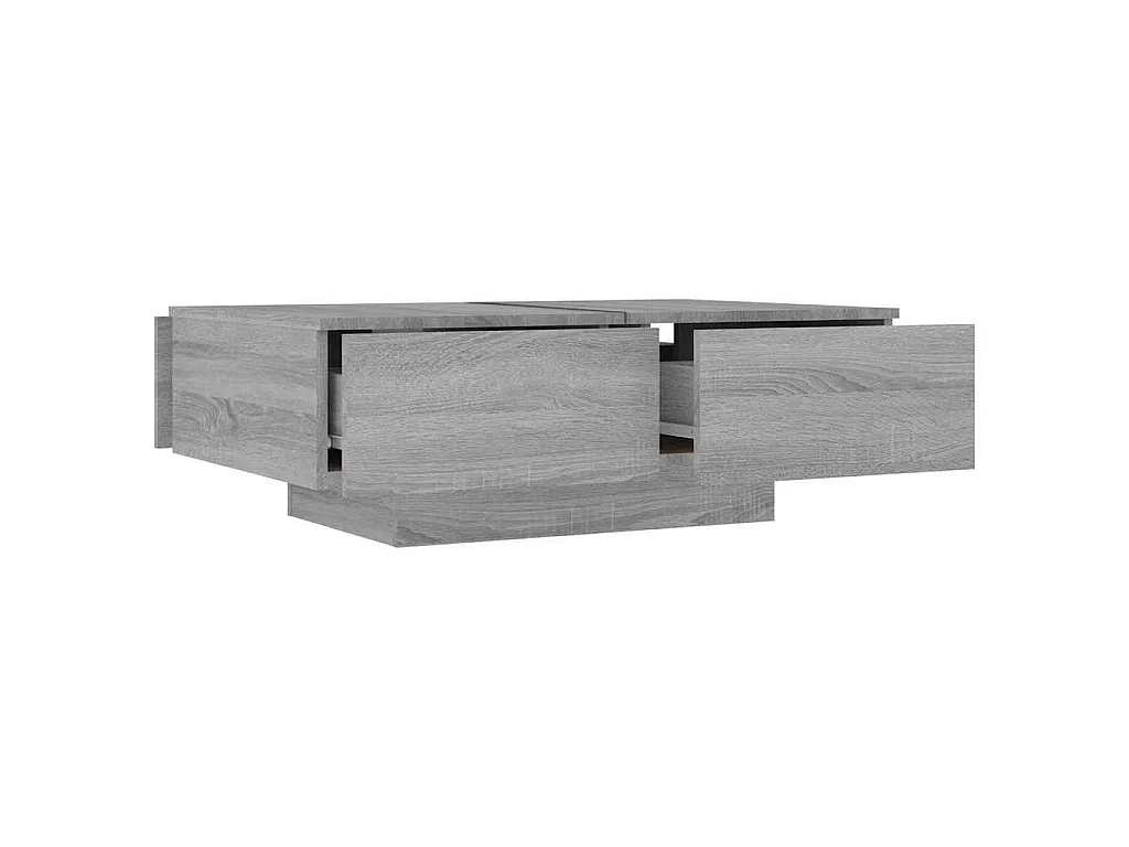 Table basse Sonoma gris 90x60x31 cm Bois d'ingénierie