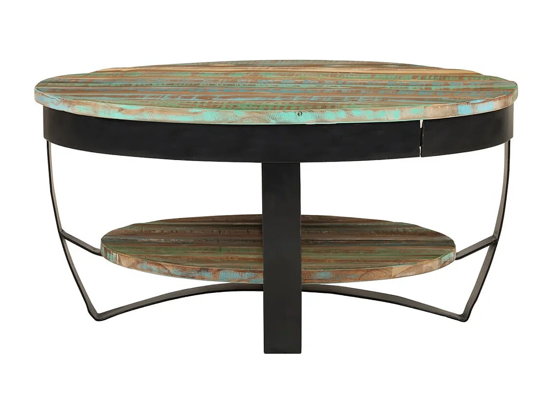 Tavolino da Salotto in Legno Massello Recuperato 65x32 cm