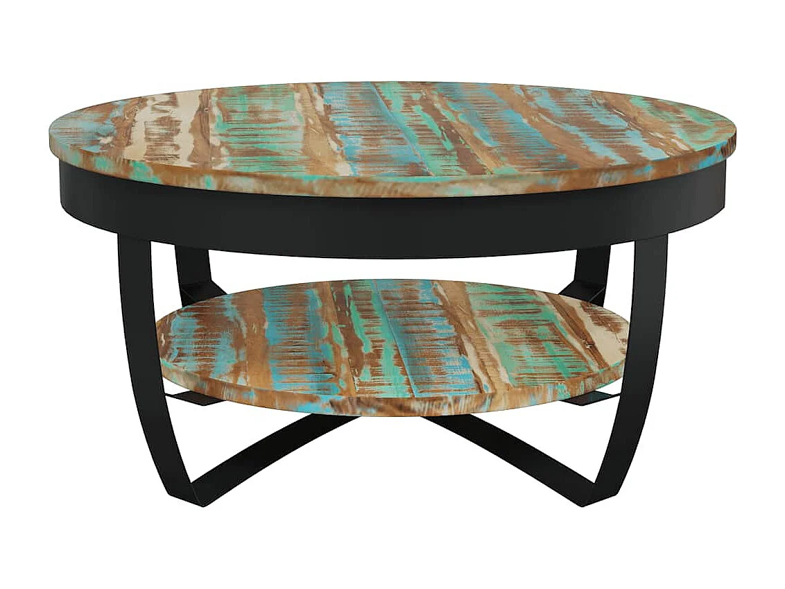 Tavolino da Salotto in Legno Massello Recuperato 65x32 cm