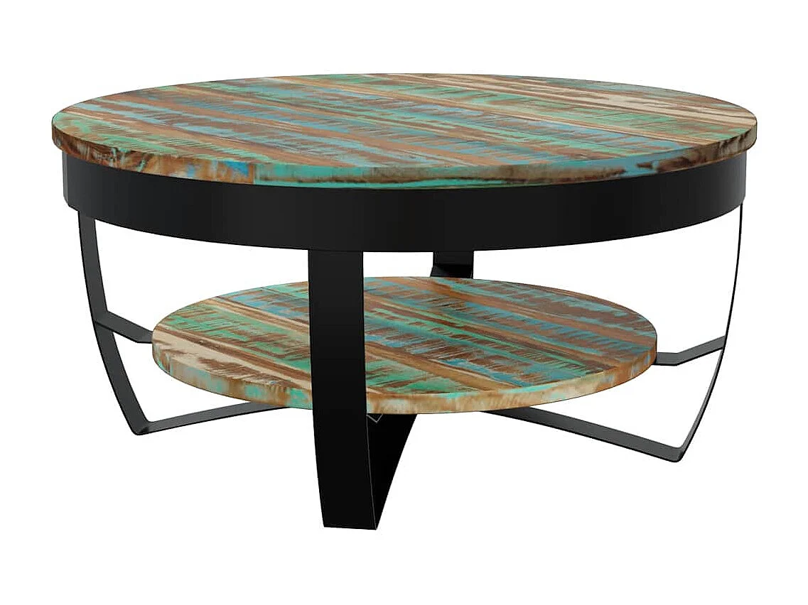 Tavolino da Salotto in Legno Massello Recuperato 65x32 cm