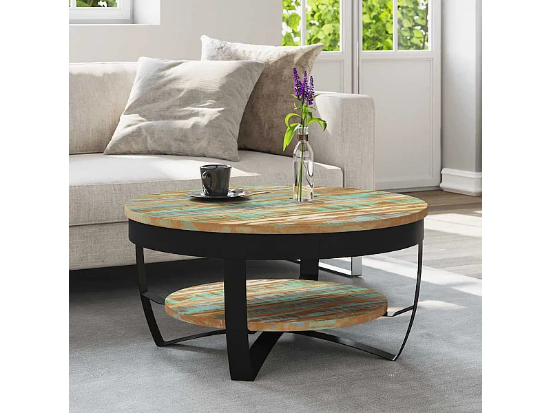 Table basse Bois massif de récupération 65x32 cm