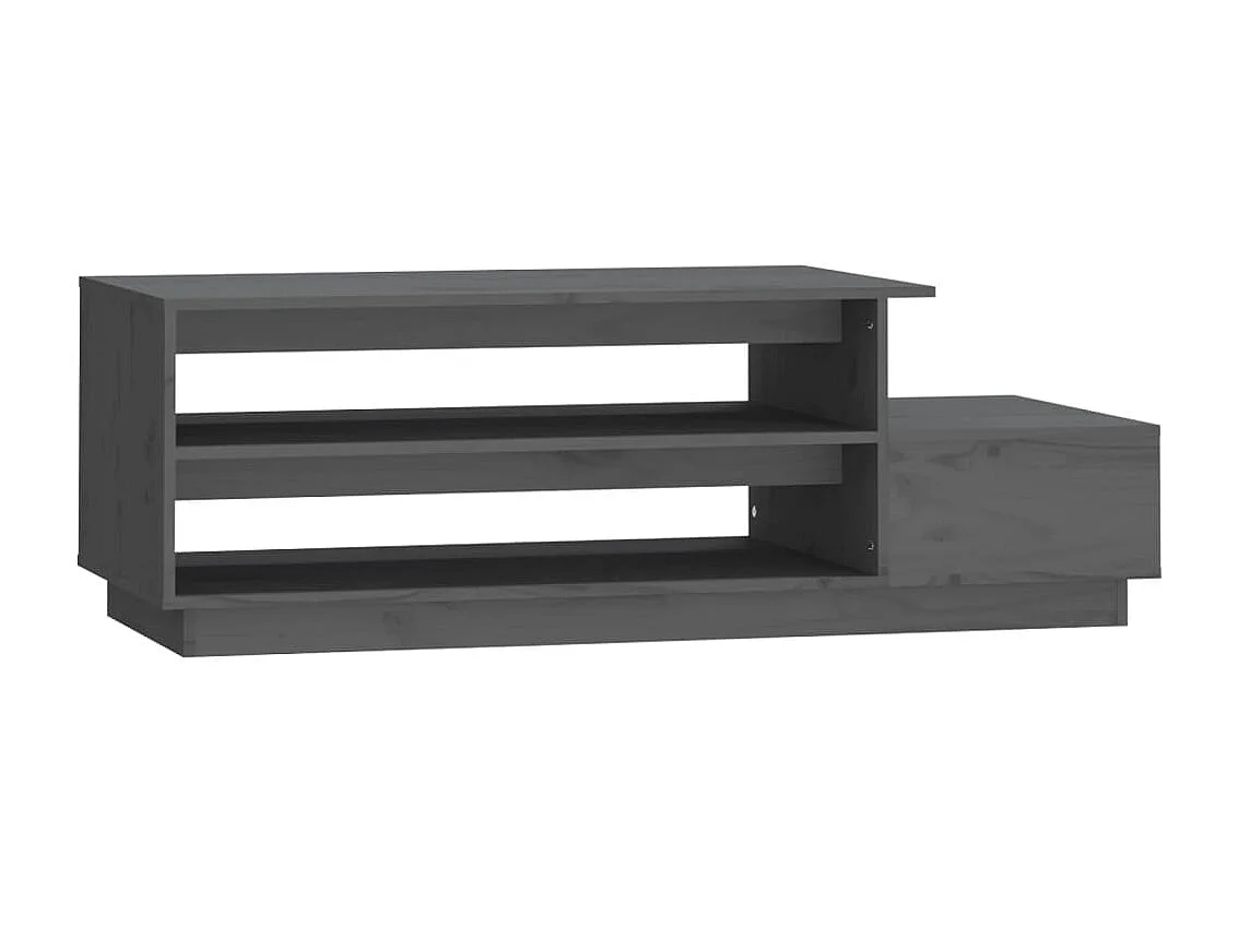 Table basse Gris 120x50x40,5 cm Bois massif de pin