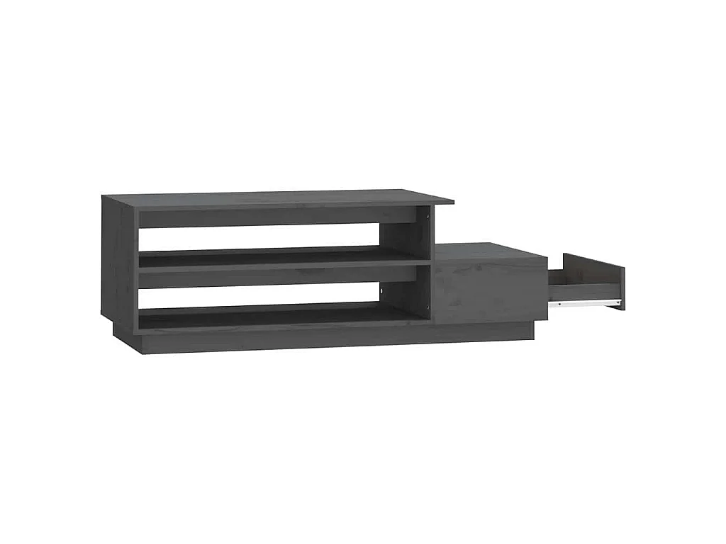 Salontafel 120x50x40,5 cm massief grenenhout grijs