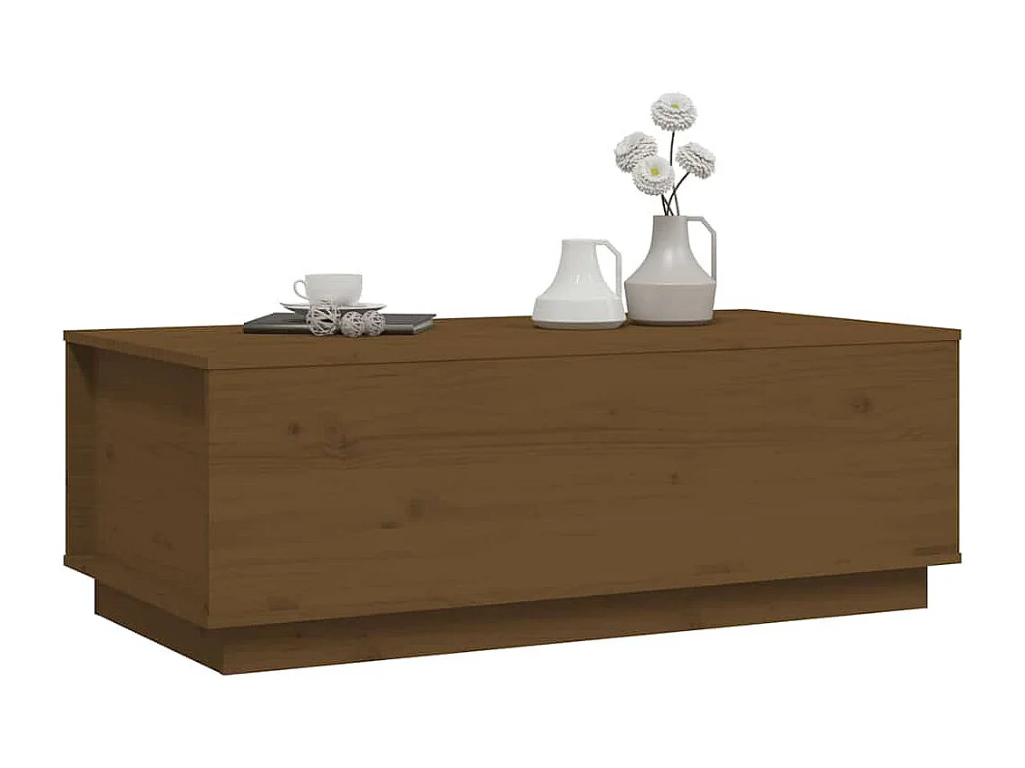 Couchtisch Honigbraun 100x50x35 cm Massivholz Kiefer