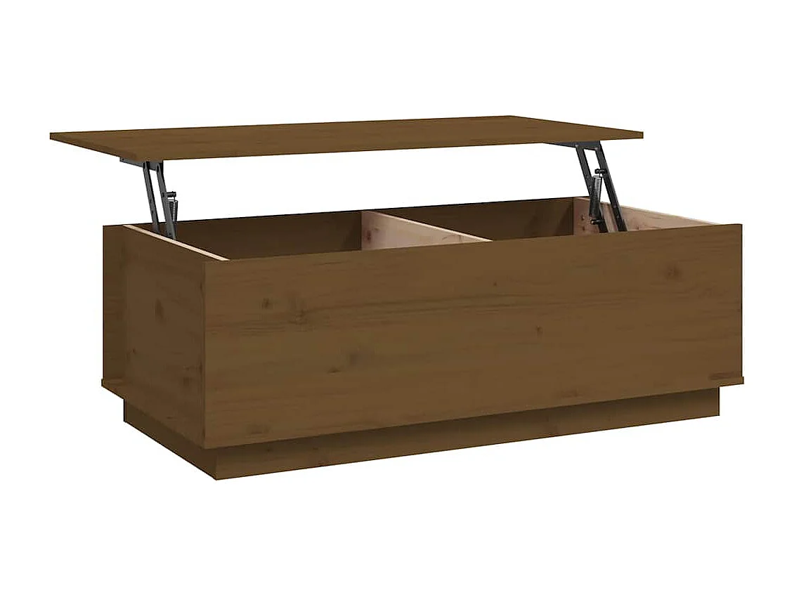 Couchtisch Honigbraun 100x50x35 cm Massivholz Kiefer