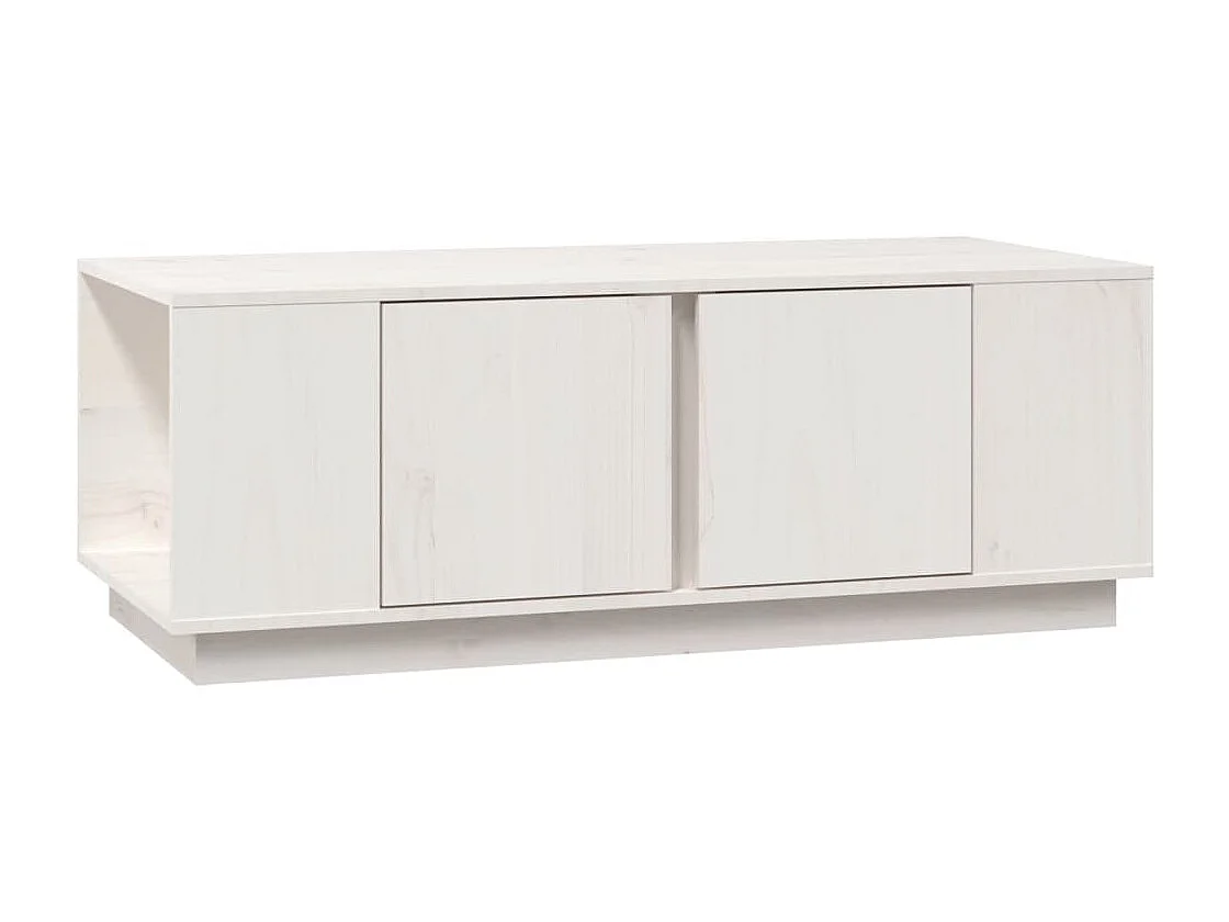 Couchtisch Weiß 110x50x40 cm Massivholz Kiefer