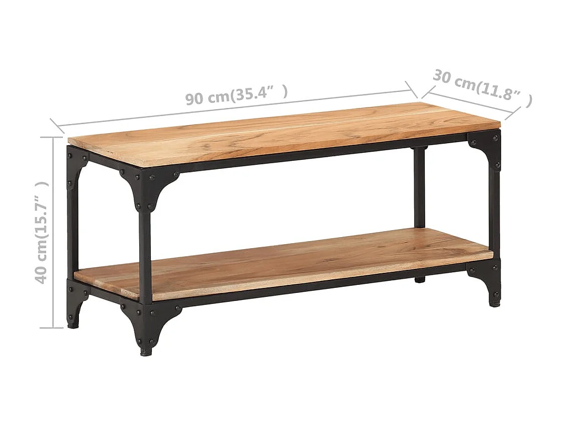 Table basse 90x30x40 cm Bois solide d'acacia