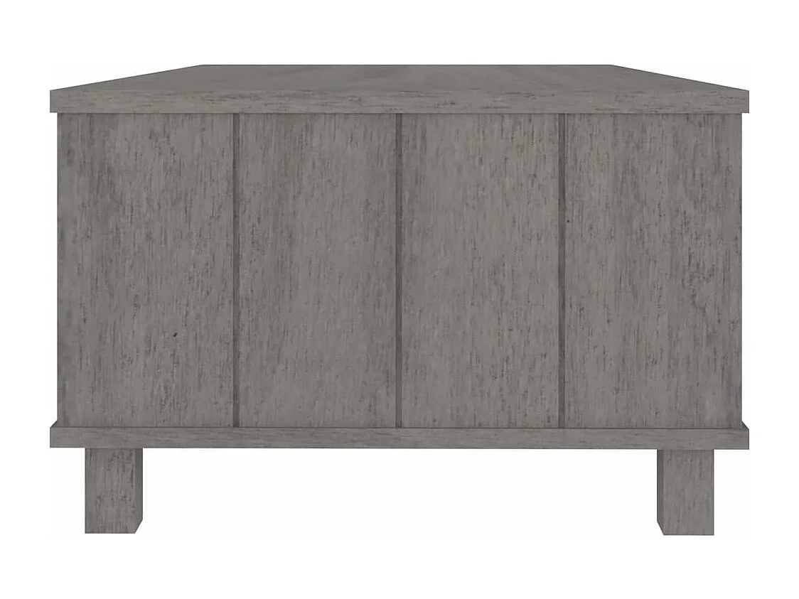 Salontafel HAMAR 100x55x35 cm massief grenenhout lichtgrijs