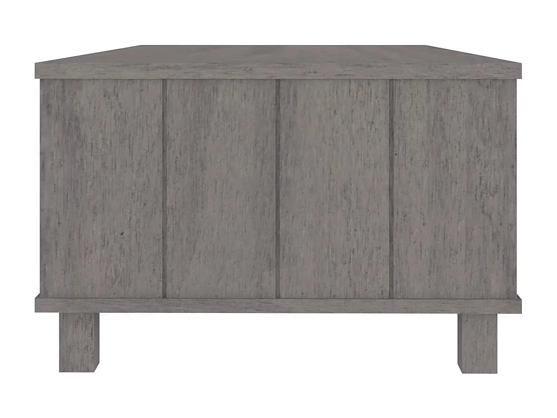 Mesa de centro HAMAR madera maciza pino gris claro 100x55x35 cm