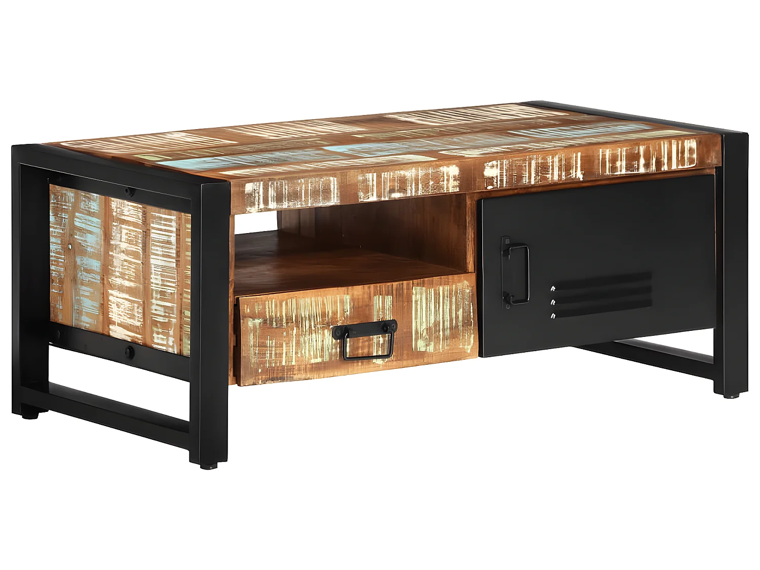 Table basse 100x50x41 cm Bois de récupération massif