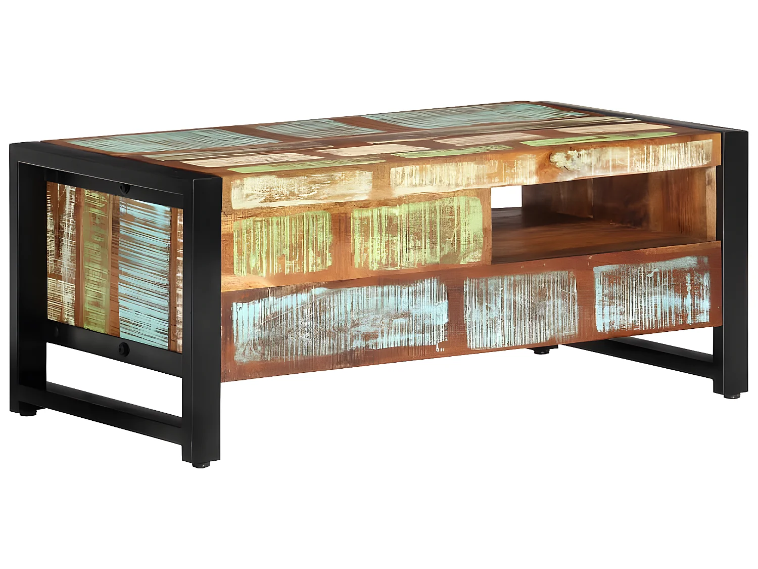 Table basse 100x50x41 cm Bois de récupération massif
