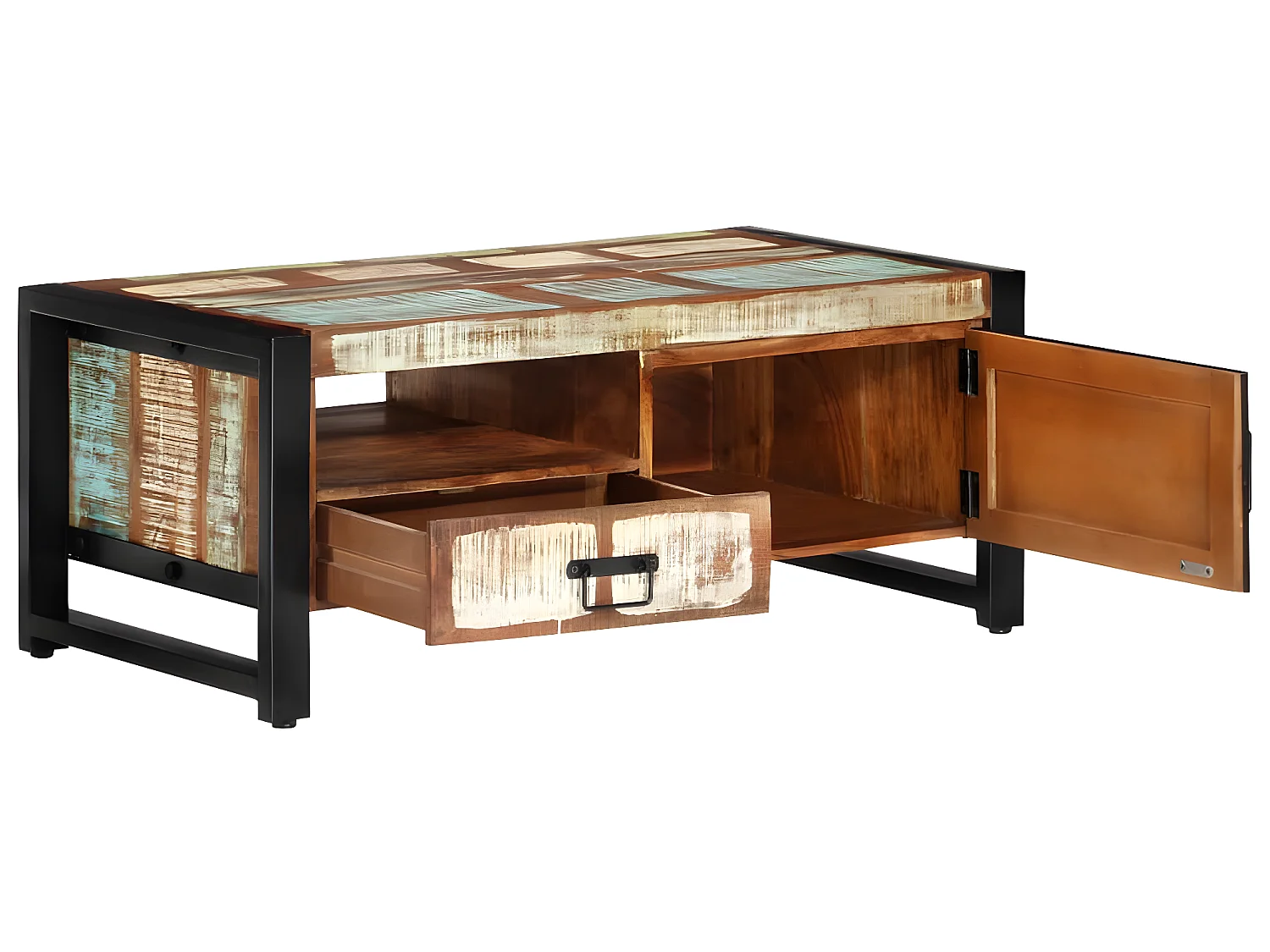 Table basse 100x50x41 cm Bois de récupération massif