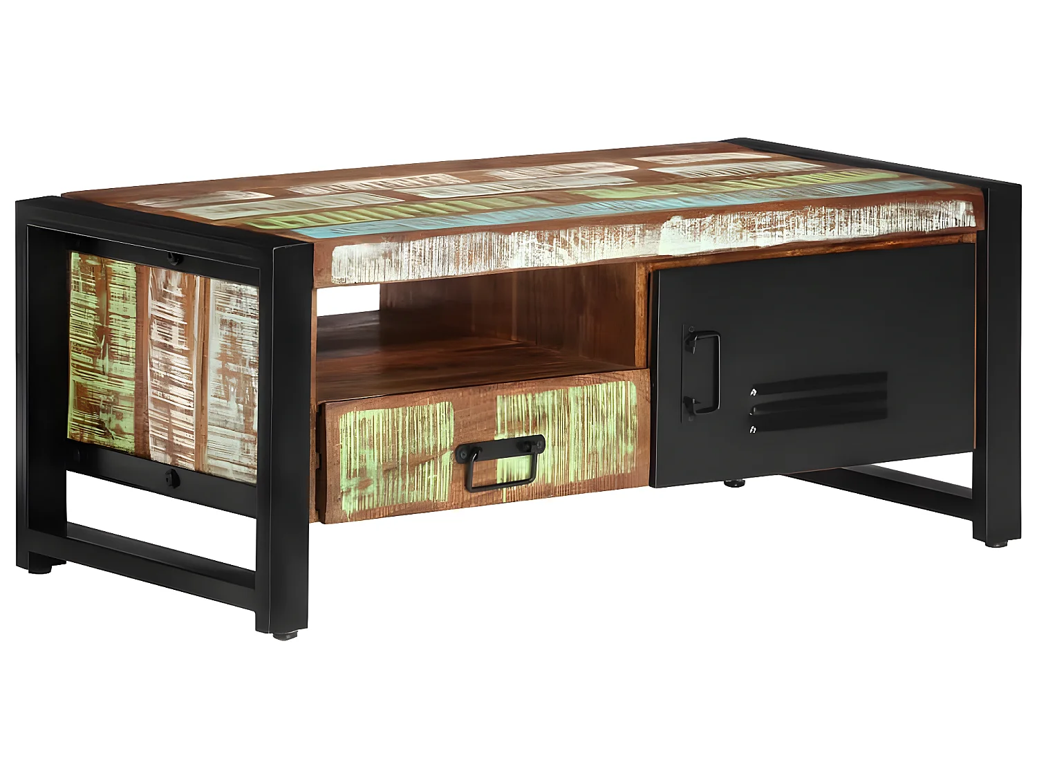 Table basse 100x50x41 cm Bois de récupération massif
