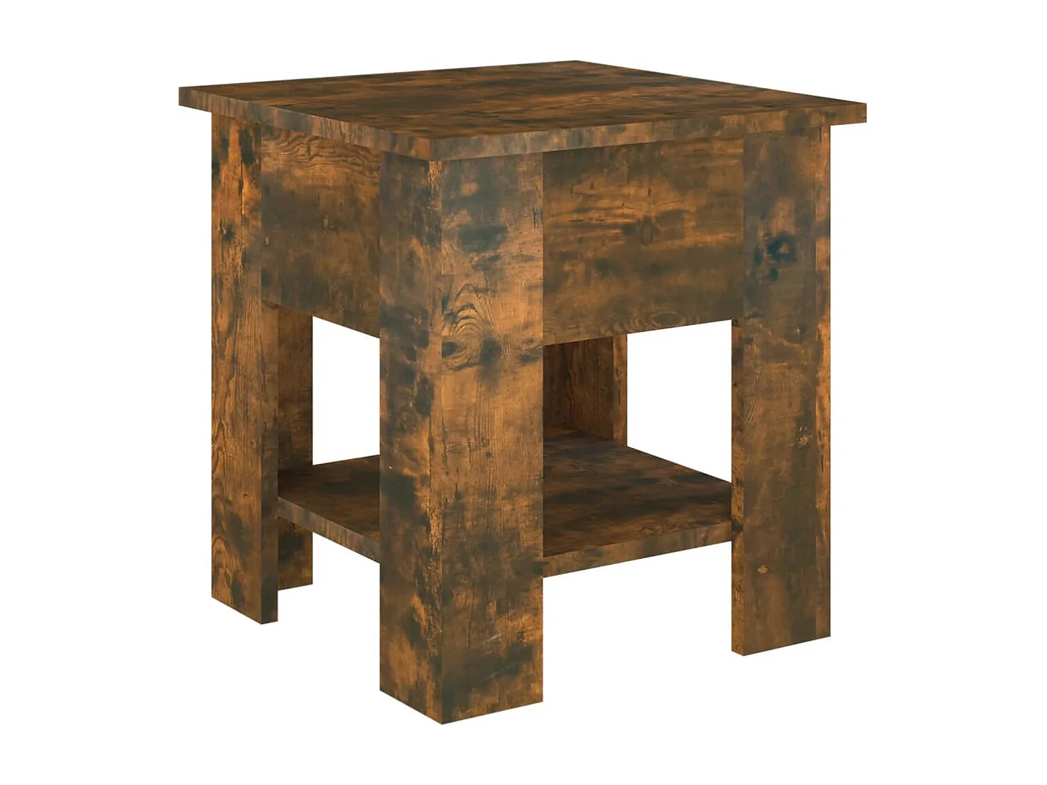 Table basse Chêne fumé 40x40x42 cm Bois d'ingénierie