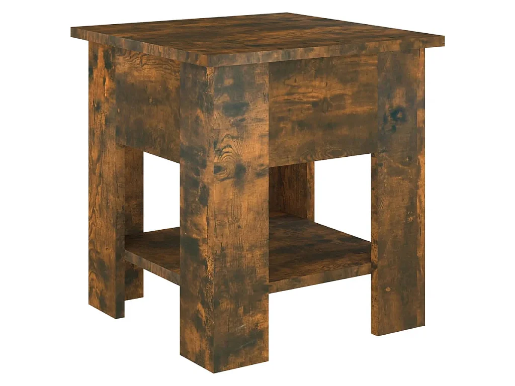 Table basse Chêne fumé 40x40x42 cm Bois d'ingénierie