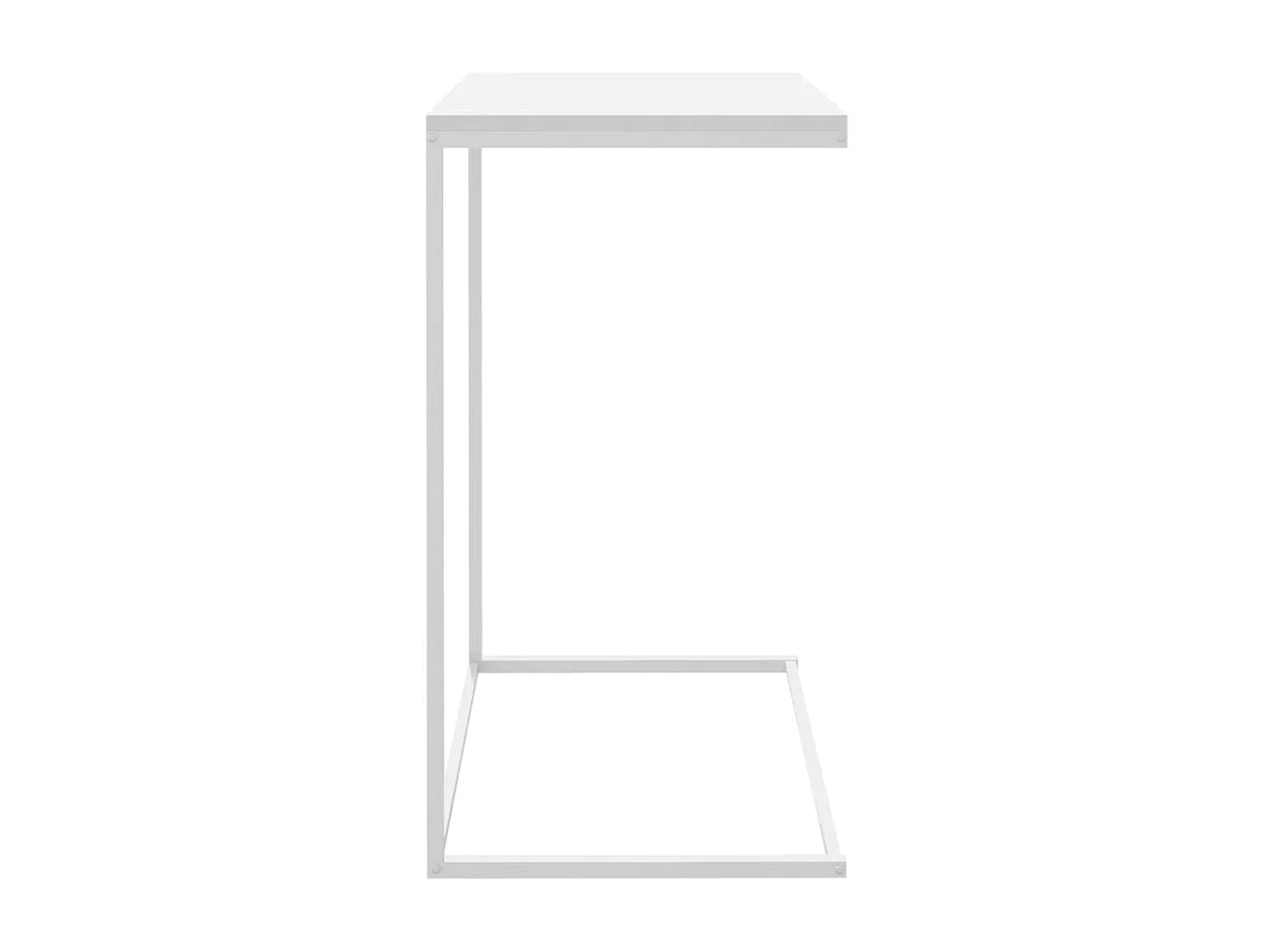 Tavolino da Salotto Bianco 55x35x66 cm in Legno Multistrato