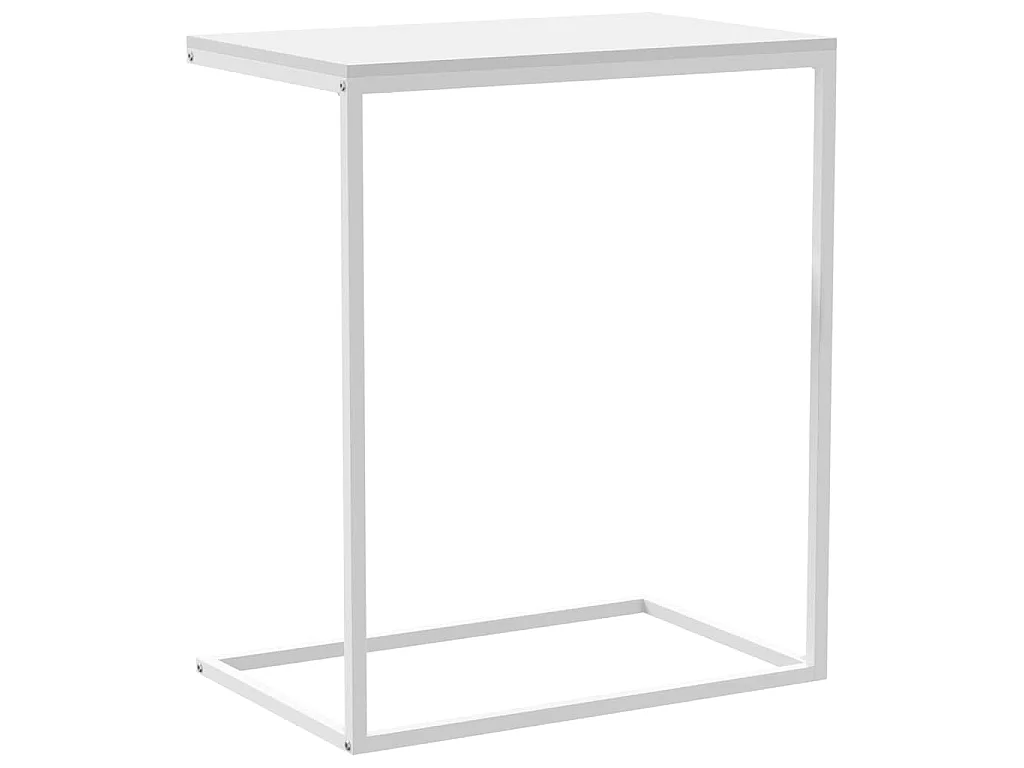 Table d'appoint Blanc 55x35x66 cm Bois d'ingénierie