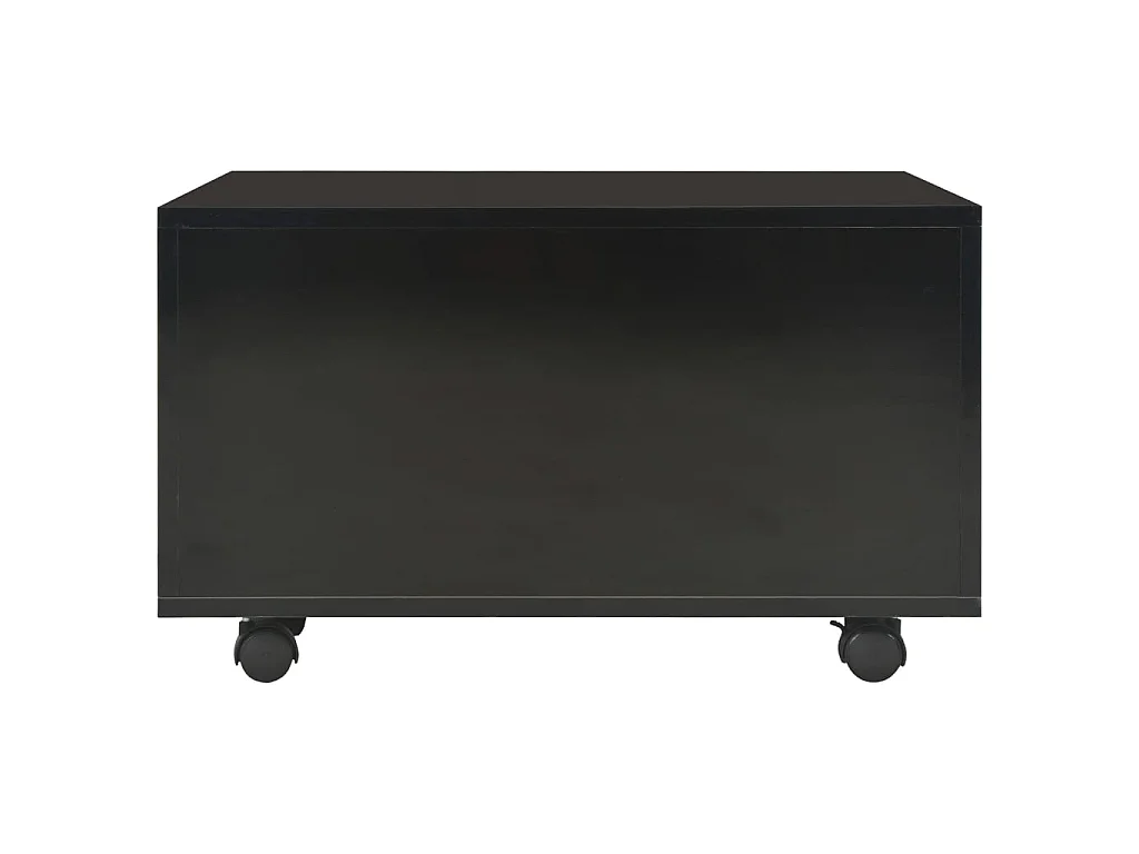 Couchtisch Hochglanz-Schwarz 60x60x35 cm Holzwerkstoff