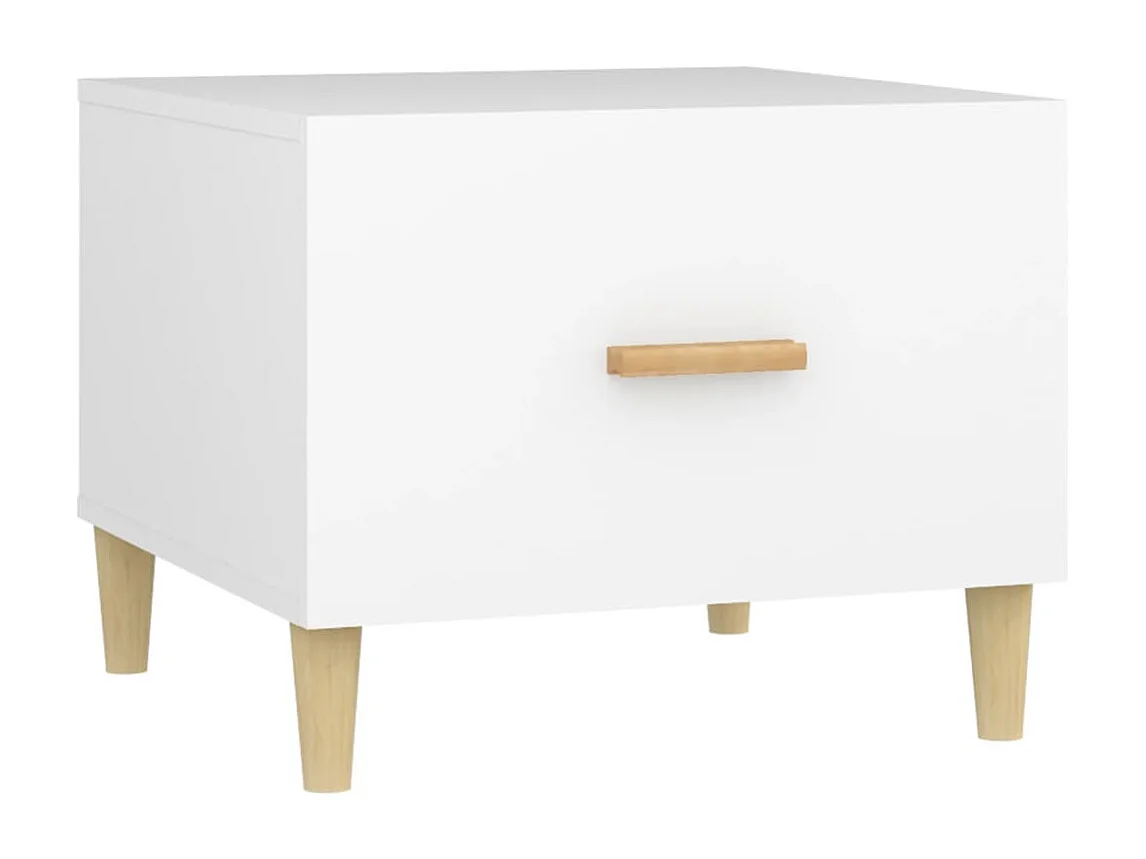 Tables basses 2 pcs blanc 50x50x40 cm bois d'ingénierie