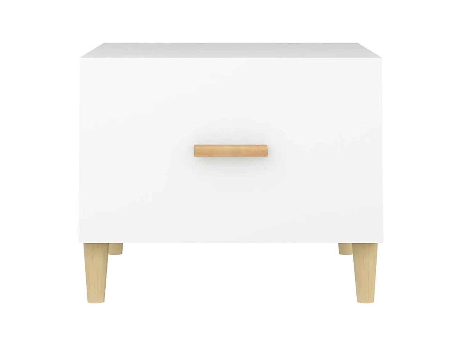 Tables basses 2 pcs blanc 50x50x40 cm bois d'ingénierie