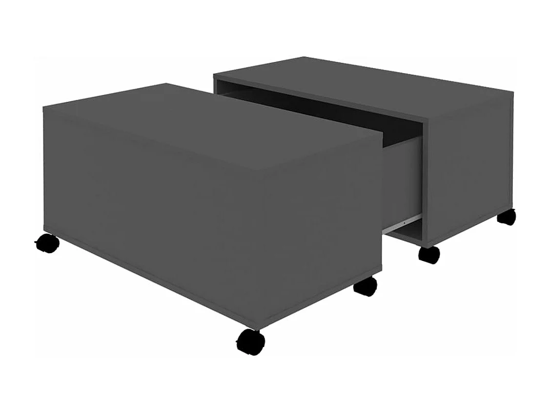 Salontafel 75x75x38 cm bewerkt hout grijs