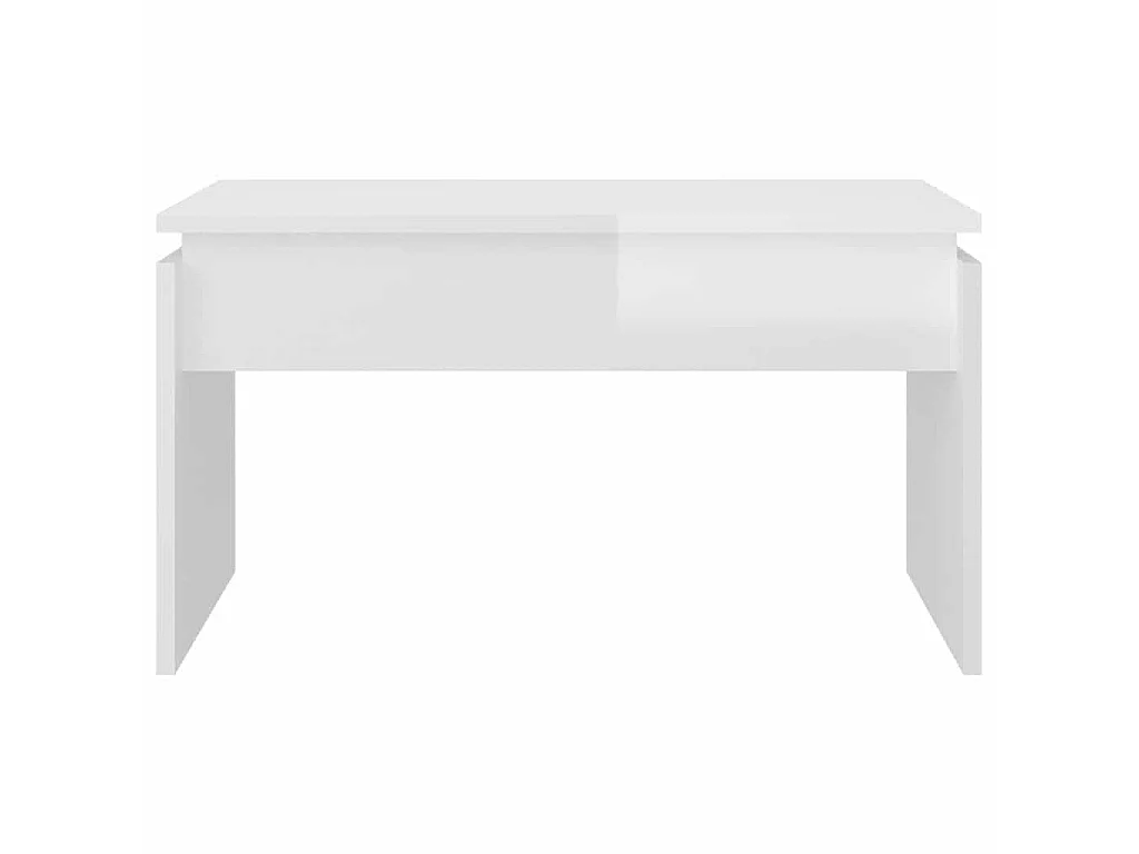 Mesa de centro 68x50x38 cm derivados madeira branco brilhante
