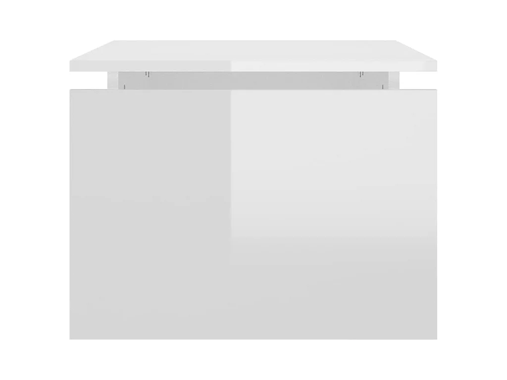 Mesa de centro 68x50x38 cm derivados madeira branco brilhante