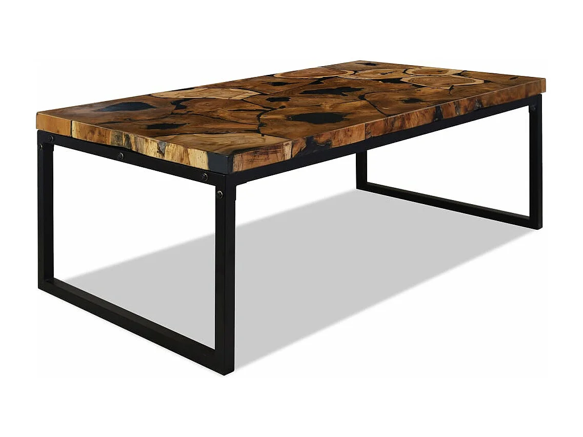 Table basse Teck Résine 110x60x40 cm