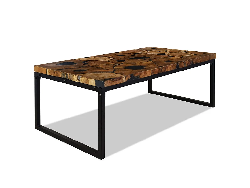 Table basse Teck Résine 110x60x40 cm
