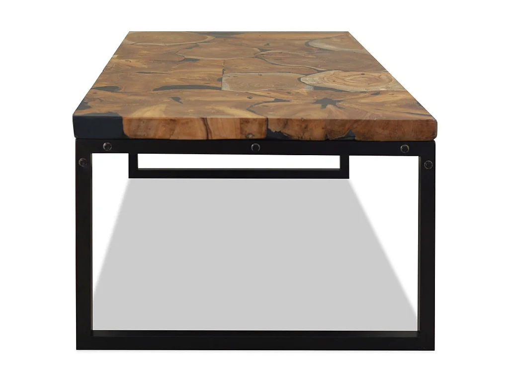 Table basse Teck Résine 110x60x40 cm