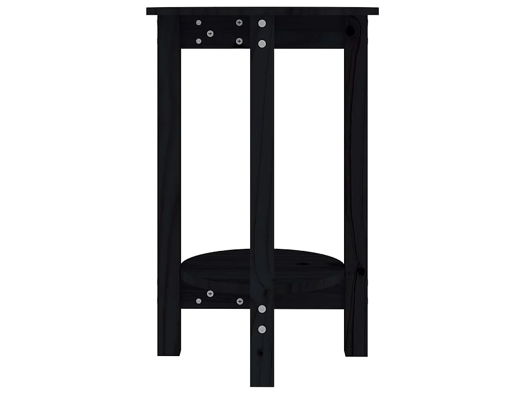 Table basse Noir Ø 40x60 cm Bois massif de pin