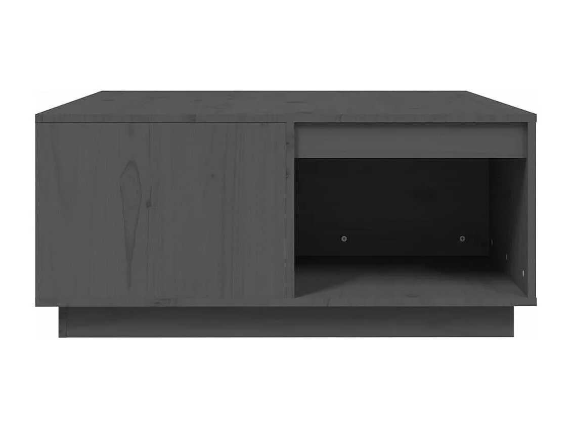 Couchtisch Grau 80x81x36,5 cm Massivholz Kiefer