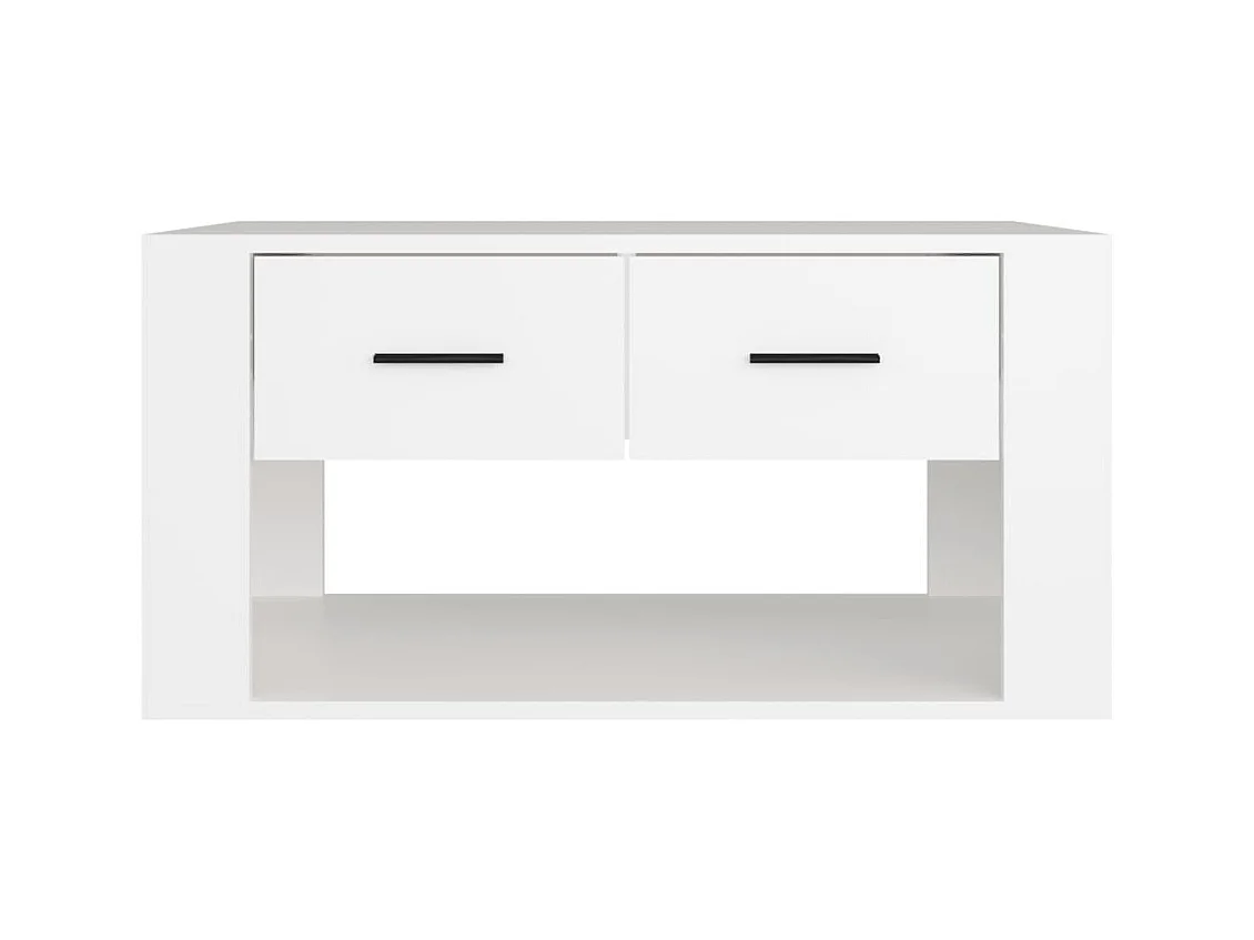 Table basse Blanc 80x50x40 cm Bois d'ingénierie