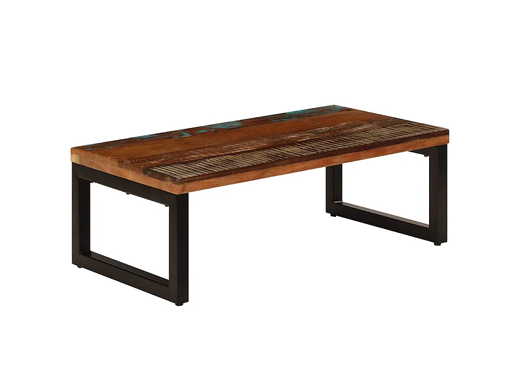 Couchtisch 100x50x35 cm Altholz und Stahl