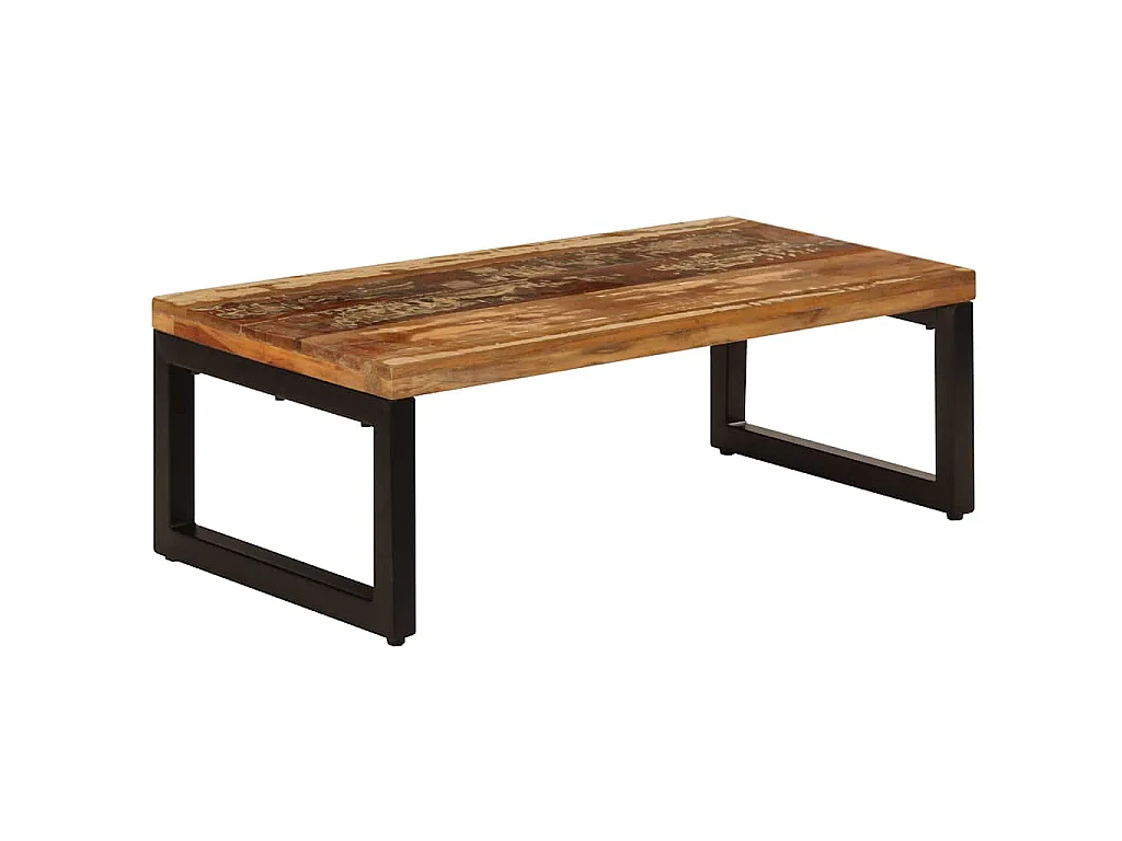 Couchtisch 100x50x35 cm Altholz und Stahl
