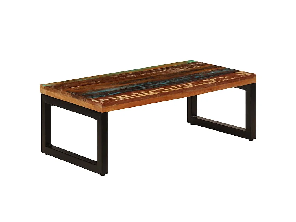 Couchtisch 100x50x35 cm Altholz und Stahl
