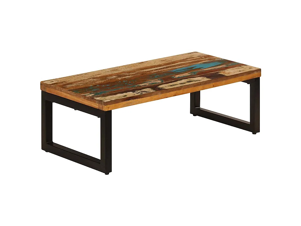 Couchtisch 100x50x35 cm Altholz und Stahl