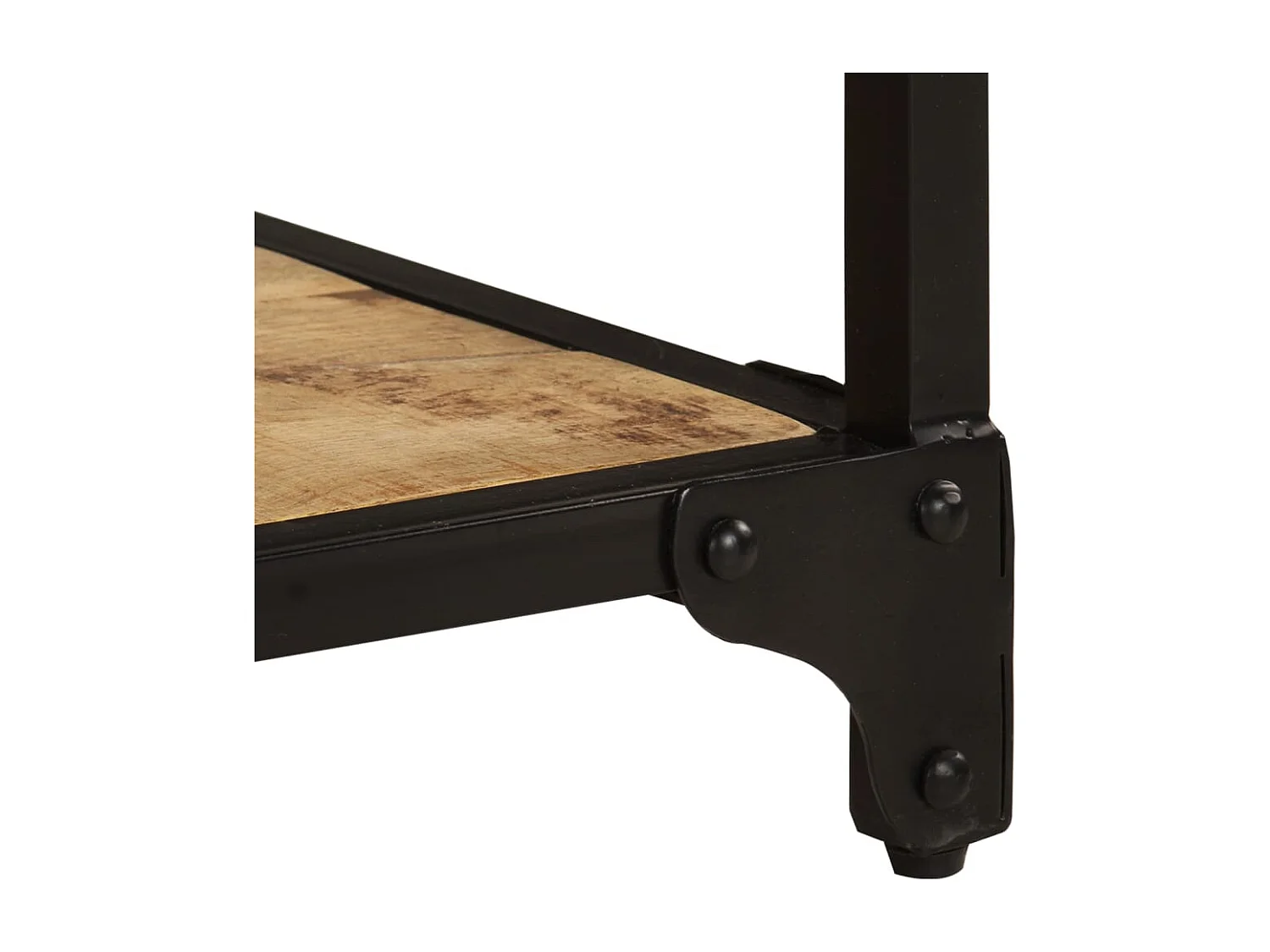 Mesa de centro de madera maciza de mango rugosa 90x45x35 cm