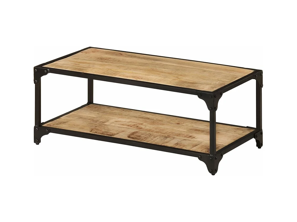 Table basse 90x45x35 cm Bois de manguier massif brut