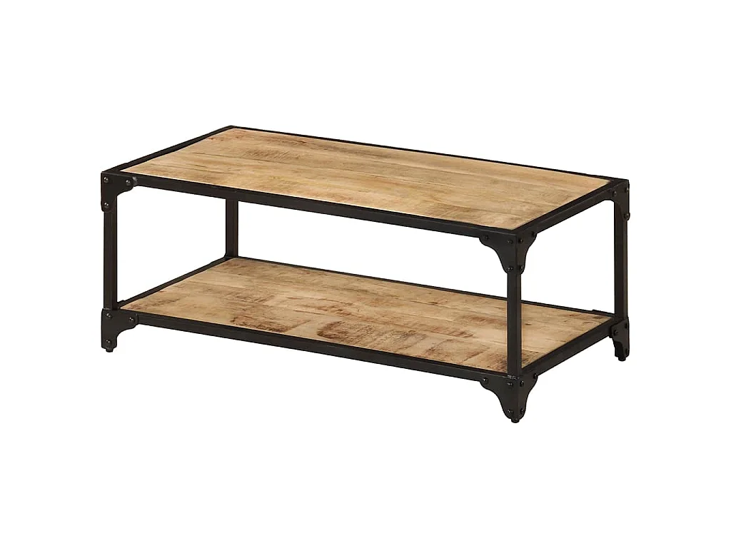 Table basse 90x45x35 cm Bois de manguier massif brut