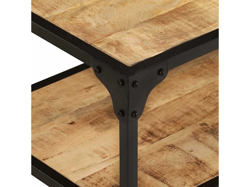 Table basse 90x45x35 cm Bois de manguier massif brut