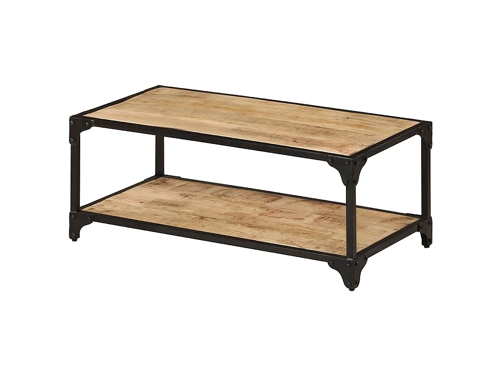 Table basse 90x45x35 cm Bois de manguier massif brut