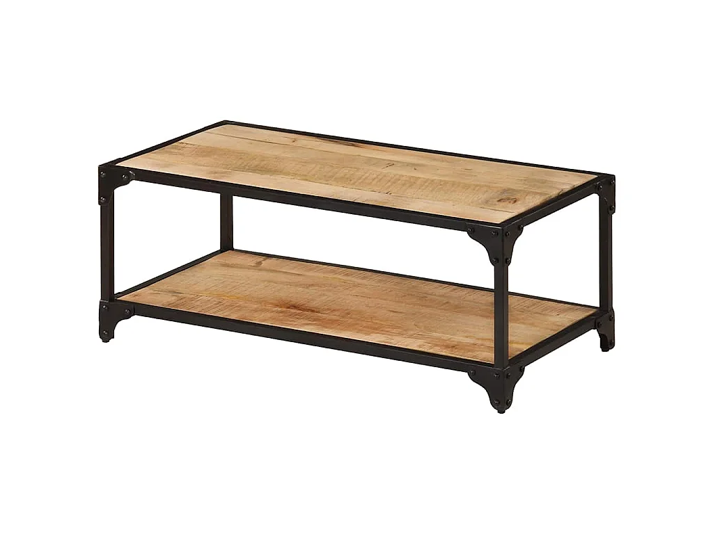 Table basse 90x45x35 cm Bois de manguier massif brut