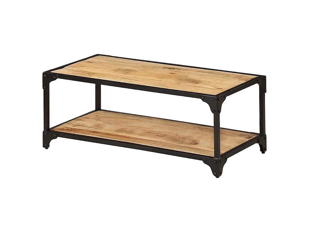 Salontafel 90x45x35 cm massief ruw mangohout