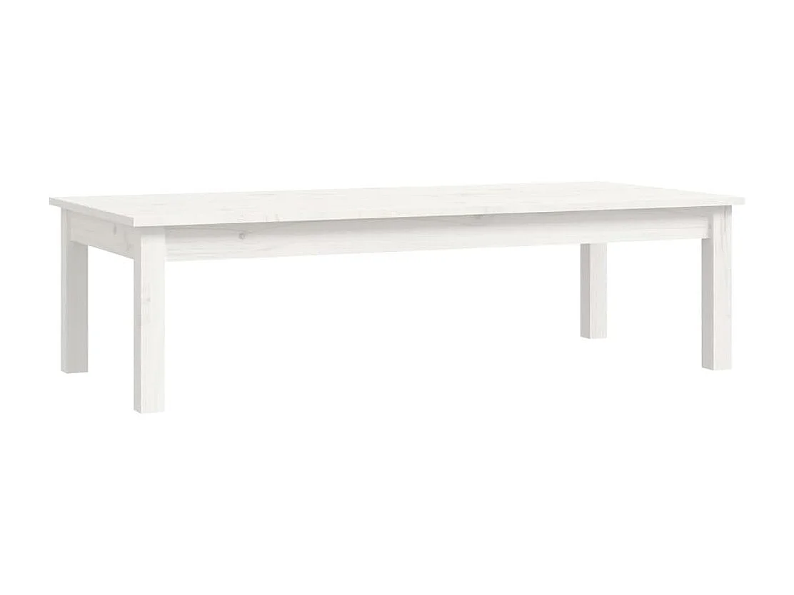 Table basse Blanc 110x50x30 cm Bois massif de pin