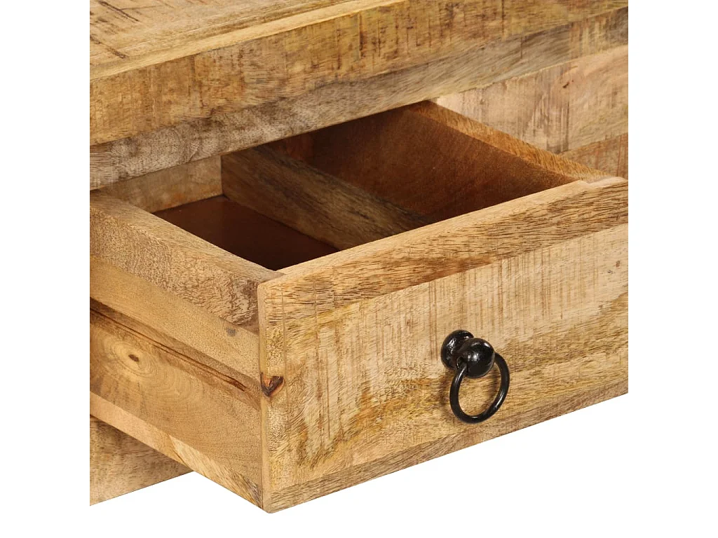 Tavolino da Salotto 90x45x35 cm in Legno Massello di Mango