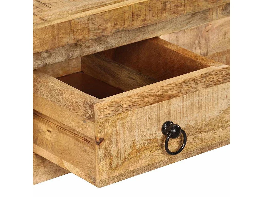 Tavolino da Salotto 90x45x35 cm in Legno Massello di Mango