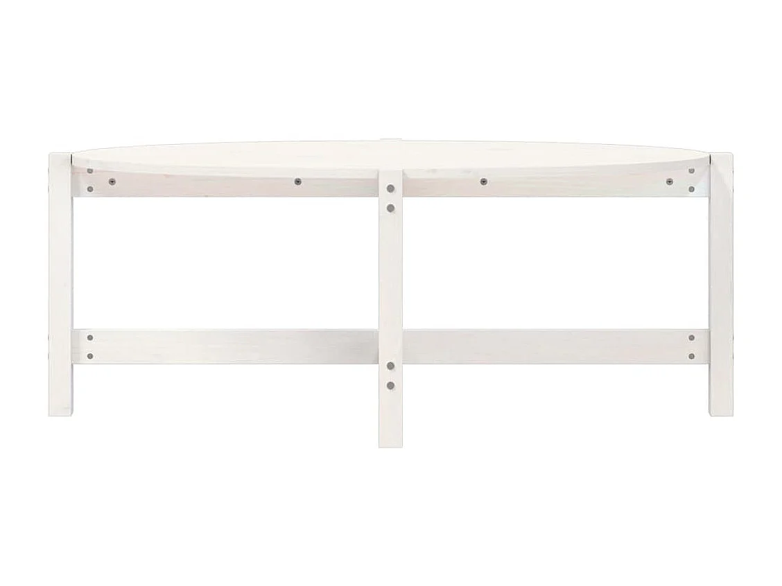 Table basse Blanc 118x63x45 cm Bois massif de pin